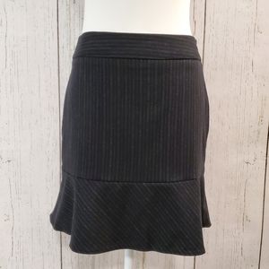 Banana Republic Wool Ruffle Pinstripe Mini Skirt